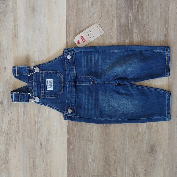 NWT Levi's Infant One Piece Overalls Blue Size 9M - Picture 1 of 14